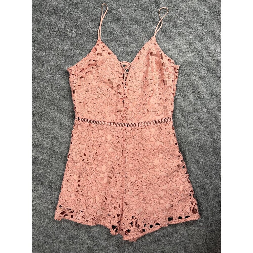 Kendall & Kylie Lace Romper In Blush Pink Size S